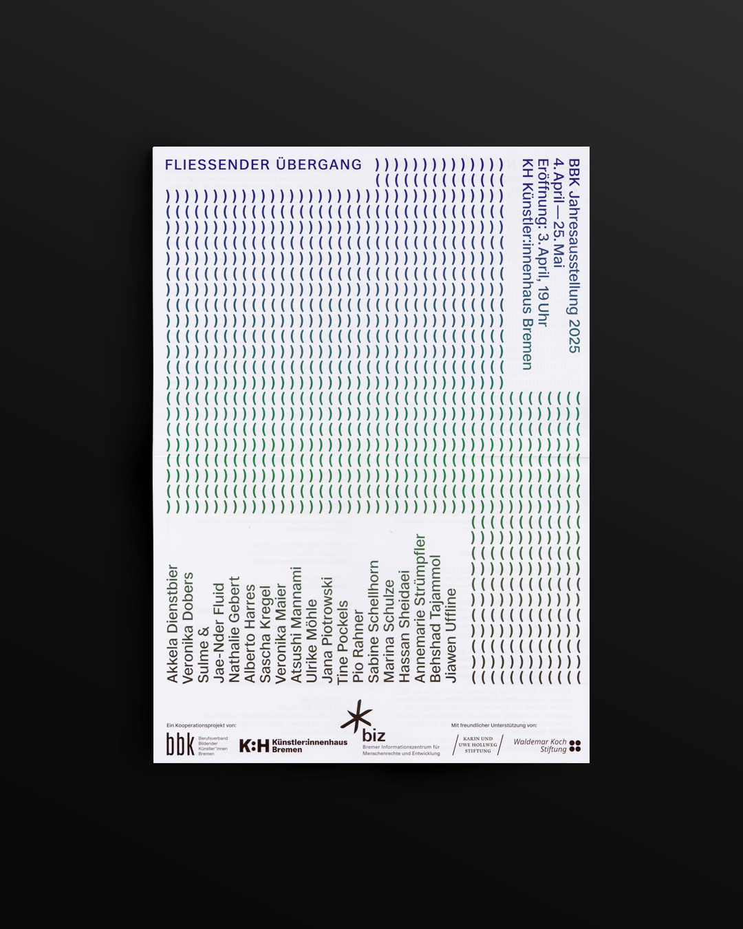 BBK Bremen Jahresausstellung 2025 Faltprogramm