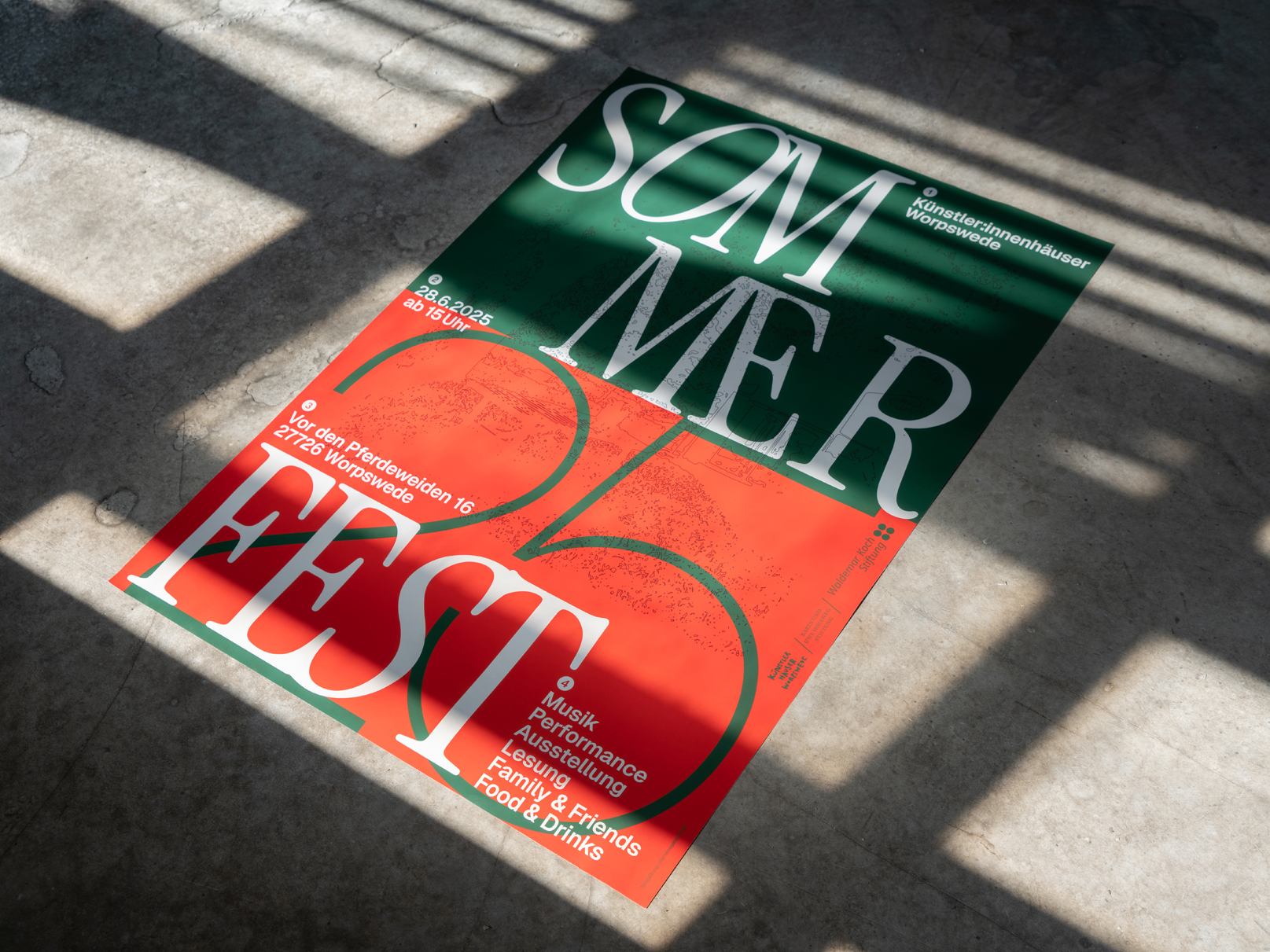 Plakatgestaltung Sommerfest Worpswede