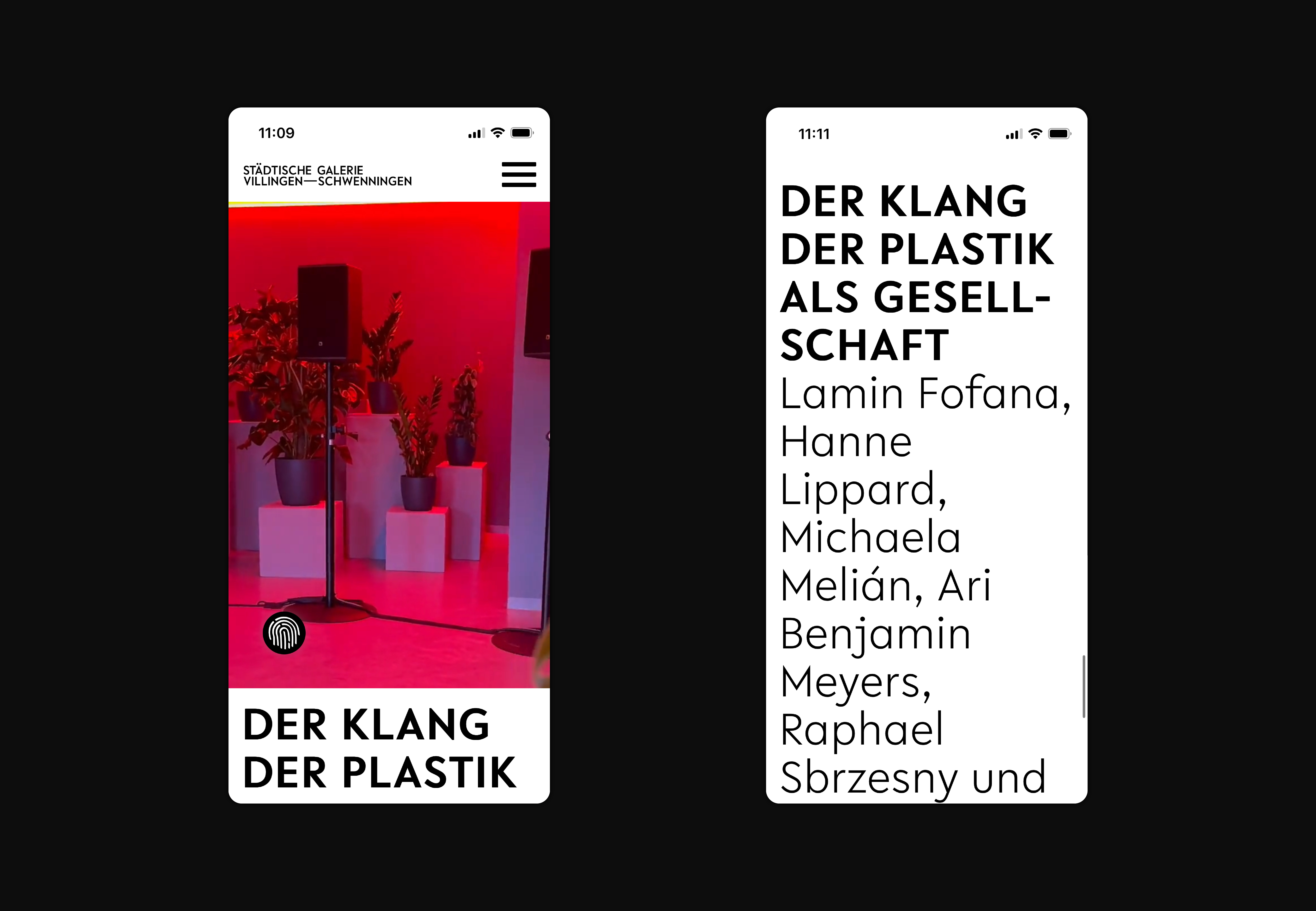 Städtische Galerie Villingen-Schwennigen, Webdesign